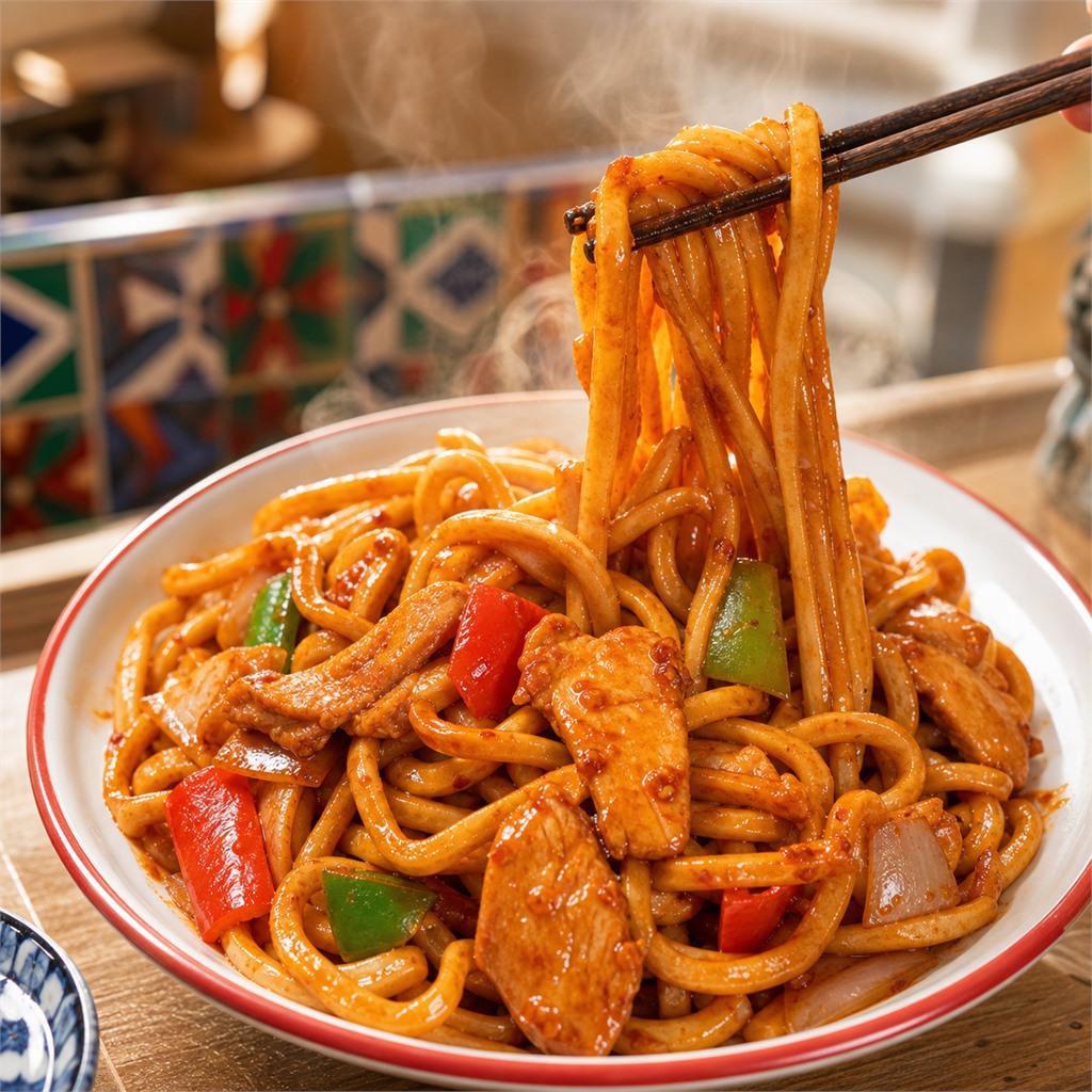 鸡肉拉条子面